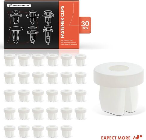 A-Premium 30 PCS Nylon Clips Round Head License Plate Nut Car Retainer Fastener Push Pin Clips Compatible with GM Models in Saudi Arabia