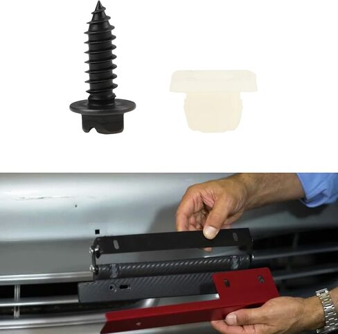 8 Sets Car License Plate Screw Kit M6x25mm Carbon Steel Zinc Plated with Nylon Base for Car Truck Motorcycle License in Saudi Arabia