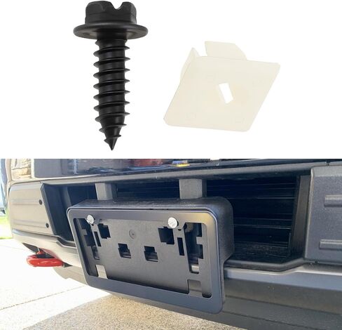 8 Sets Car License Plate Screw Kit M6x25mm Carbon Steel Zinc Plated with Nylon Base for Car Truck Motorcycle License in Saudi Arabia
