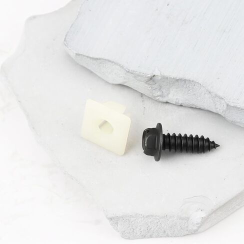8 Sets Car License Plate Screw Kit M6x25mm Carbon Steel Zinc Plated with Nylon Base for Car Truck Motorcycle License in Saudi Arabia