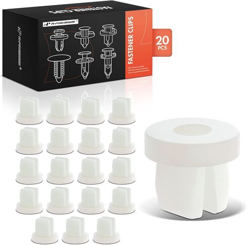 A-Premium 30 PCS Nylon Clips Round Head License Plate Nut Car Retainer Fastener Push Pin Clips Compatible with GM Models in Saudi Arabia
