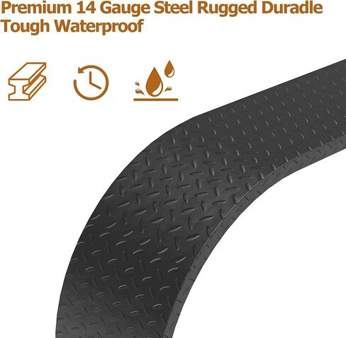 2Pcs 66" x 9.1" x 20" Tandem Round Trailer Fenders, Steel Tandem Trailer Fender Double Axle Compatible with 13-15 Inch Wheels in Kuwait