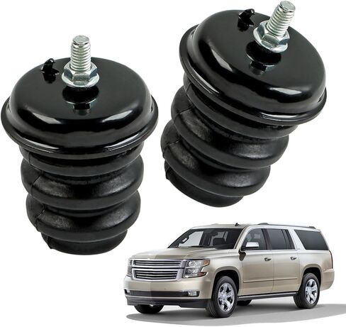 قطعتان من توقفات الصدمات الخلفية السوداء تحل محل 15712438 523-049 متوافقة مع Chevy Silverado 1500 1999-2007 GMC Sierra 1999-2007 Chevy Suburban 1500 2000-2004، مصد المحور الخلفي in Kuwait