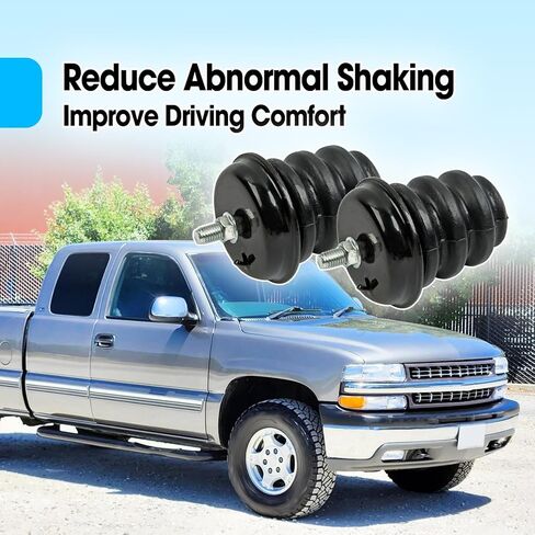 قطعتان من توقفات الصدمات الخلفية السوداء تحل محل 15712438 523-049 متوافقة مع Chevy Silverado 1500 1999-2007 GMC Sierra 1999-2007 Chevy Suburban 1500 2000-2004، مصد المحور الخلفي in Kuwait