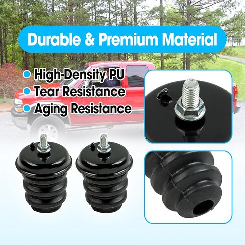 قطعتان من توقفات الصدمات الخلفية السوداء تحل محل 15712438 523-049 متوافقة مع Chevy Silverado 1500 1999-2007 GMC Sierra 1999-2007 Chevy Suburban 1500 2000-2004، مصد المحور الخلفي in Kuwait