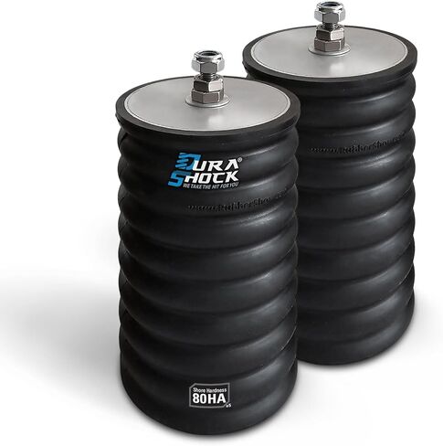 سدادة مطاطية طبيعية مقترنة لـ RAM ProMaster 1500/2500 / 3500 | نظام تعزيز التعليق | سعة 9000 رطل عند ضغط 50% (7 بوصة × 10 بوصة، UB1223-80) in Kuwait