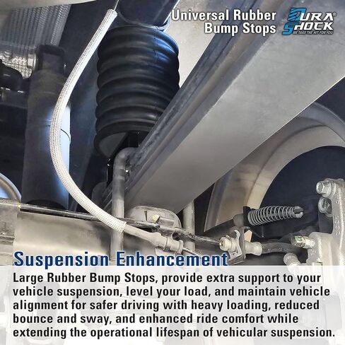 سدادة مطاطية طبيعية مقترنة لـ RAM ProMaster 1500/2500 / 3500 | نظام تعزيز التعليق | سعة 9000 رطل عند ضغط 50% (7 بوصة × 10 بوصة، UB1223-80) in Kuwait