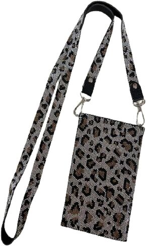 جاكلين كينت JKBG118.LEPSI WIld Leopard محفظة كروس للهاتف المحمول 7 بوصة × 4.75 بوصة لوكس فضي in Kuwait