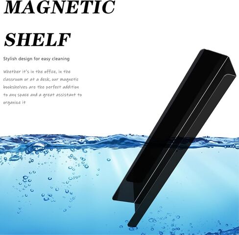 2 Pack Super Magnetic Book Shelf Floating Bookshelves for Refrigerators，Whiteboards and Folders 17 Inch Clear Magnetic Shelf Holds 12 Lbs in Saudi Arabia