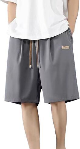 Fashion Solid Capri Sports Shorts, Lightweight Elastic Waist Short Casual Athletic Training Pants for Summer Lounge in Saudi Arabia