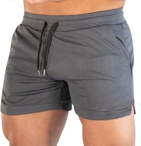 Quick-Dry Mesh Training Shorts for Men, Tight-Fitting Sports Pants for Gym, Breathable Stretchable Athletic Short in Saudi Arabia