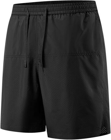 Plus Size Athletic Shorts for Men, Loose Fit Quick-Dry Workout Shorts with Mesh Lining, Elastic Waist Sports Pant in Saudi Arabia