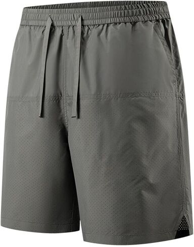 Plus Size Athletic Shorts for Men, Loose Fit Quick-Dry Workout Shorts with Mesh Lining, Elastic Waist Sports Pant in Saudi Arabia