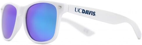 إطار أبيض من NCAA UC Davis Aggies UCD-5، نظارات شمسية بعدسات زرقاء، أبيض، مقاس واحد in Saudi Arabia