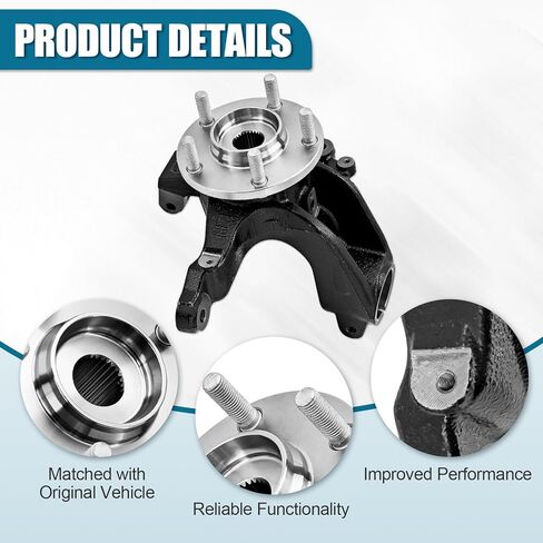 BBM2-33-031C 686-381 Front Driver Side Steering Knuckle compatible with Mazda 3 2010-2013 LH Front Left Side Steering Knuckle Replace# BBM233031C BBM2-33-031 BBM233031 in Kuwait