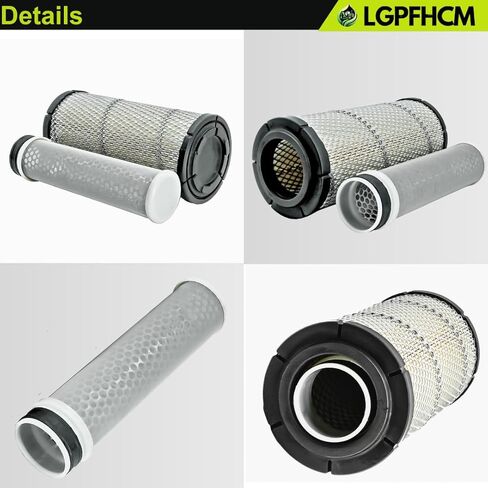 RD158-42270 RD158-42280 Air Filter Set Fit for Kubota Excavators KX040-4 Loaders R430 For John Deere Excavators 30G 35G 50G For Yanmar Excavators VIO50-6A # FYD00000374 FYD00001540 WA10854 WA10890 in Saudi Arabia