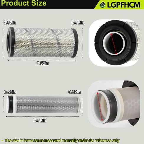 RD158-42270 RD158-42280 Air Filter Set Fit for Kubota Excavators KX040-4 Loaders R430 For John Deere Excavators 30G 35G 50G For Yanmar Excavators VIO50-6A # FYD00000374 FYD00001540 WA10854 WA10890 in Saudi Arabia