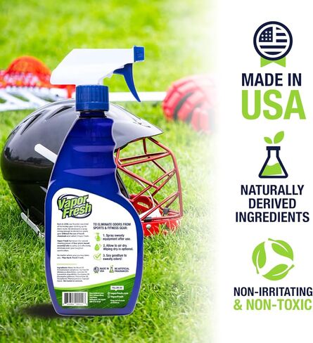 Vapor Fresh Sports Cleaner and Deodorizer - For Boxing Gloves, Sports Pads, Helmets, Gym Bags, Gym Equipment and More - Naturally Powered By Plants, 16 Fl Oz (3-Pack) in Kuwait