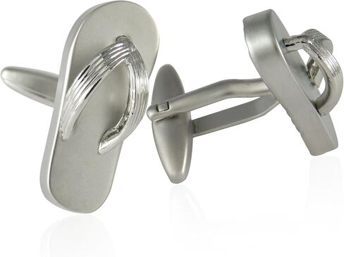 Cuff-Daddy Flip Flop Beach Lover No Shoes Cufflinks with Presentation Box in Saudi Arabia