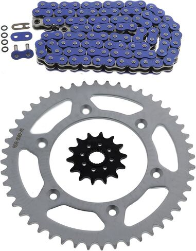 Motorcycle & Scooter Drive Parts for For Honda 2004-09 CRF250 R / 04-06 CRF250 X Blue O Ring Chain & Sprocket 14/48 114L Mod-TZ34-S638 in Saudi Arabia