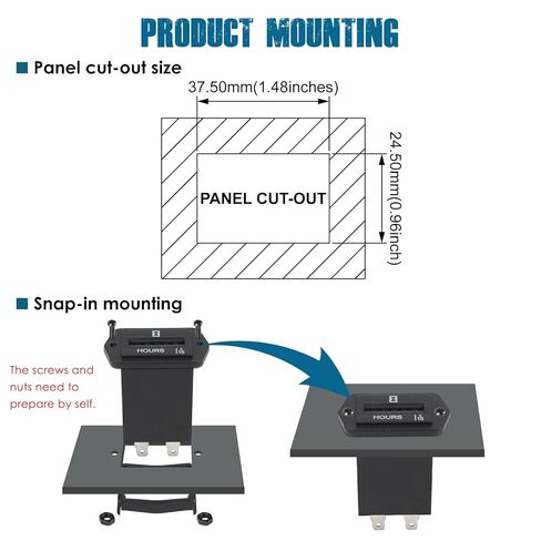 Runleader Mechanical Hour Counter, AC110V to 250V for Lawn Mower Compressor Generator RV etc. in Saudi Arabia