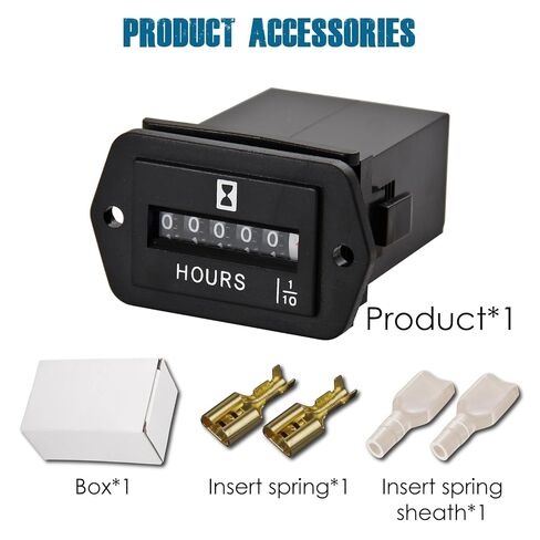 Runleader Mechanical Hour Counter, AC110V to 250V for Lawn Mower Compressor Generator RV etc. in Saudi Arabia