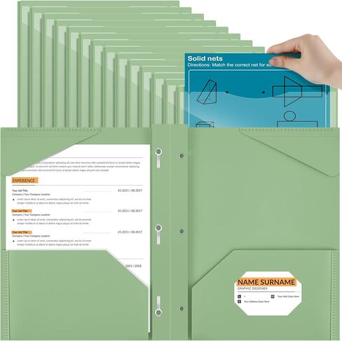 36 Pcs Heavy Duty Plastic Folders with Clear Front Pocket 2 Pocket Folders with 3 Prongs Pocket Folders with Brads and Card Slot for Office Class Home,36pcs,Blue (Purple) in Saudi Arabia