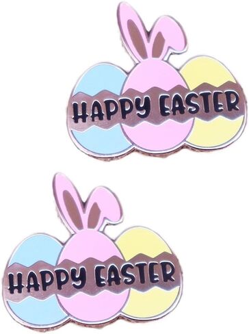 Easter Enamel Pins Easter Bunny Brooches Easter Egg Lapel Pin Easter Rabbit Badges Pins JHE70 in Saudi Arabia