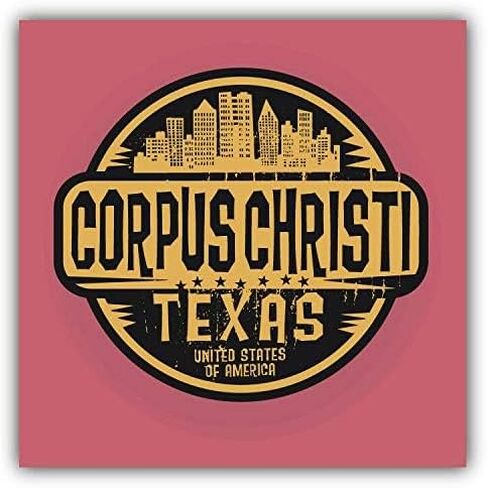 Corpus Christi City USA Grunge Label Round Metal 0.75" Lapel Pin Hat Shirt Pin Tie Tack Pinback in Saudi Arabia