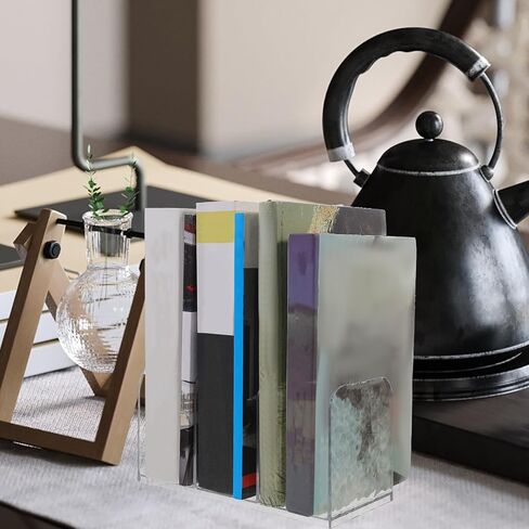 Alipis Ice Pattern Book Rack Desktop File Folder Holder Student Books Organizer Office Document Storage Rack for Desk and Study Use in Saudi Arabia