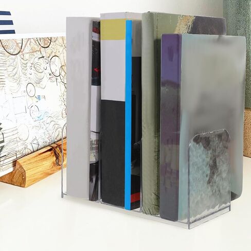 Alipis Ice Pattern Book Rack Desktop File Folder Holder Student Books Organizer Office Document Storage Rack for Desk and Study Use in Saudi Arabia