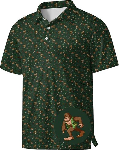 Men's Golf Shirts Moisture Wicking Quick Dry Performance Funny Golf Polo Shirt Fashion Print Short Sleeve Polo Shirts in Saudi Arabia