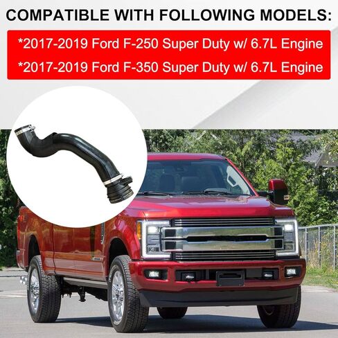 أنبوب مخرج أنبوب خرطوم التبريد الداخلي متوافق مع 2017-2019 Ford F-250 F-350 Super Duty 6.7L Power S استبدال مباشر للجزء # HC3Z-6F073-B HC3Z6F073B in Kuwait