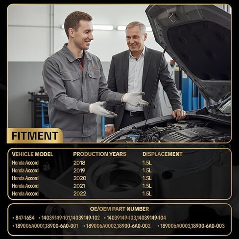 1890064AA11 مجموعة الشاحن التربيني مع المحرك يناسب 2018-2022 Honda Accord 1.5L L4 استبدال OE 189006A002 189006A0003 1890064CH01 180810528E 1890064A01 181201132E 6A0-F4-T/C in Kuwait
