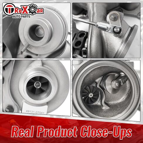 شاحن توربيني ذو موضع يسار توربو لـ 2006-2011 BMW 135i 335i E82 E88 محرك 550HP TD04-17T N54 مع عجلة ضاغط البليت JD Series 49131-07041 in Kuwait