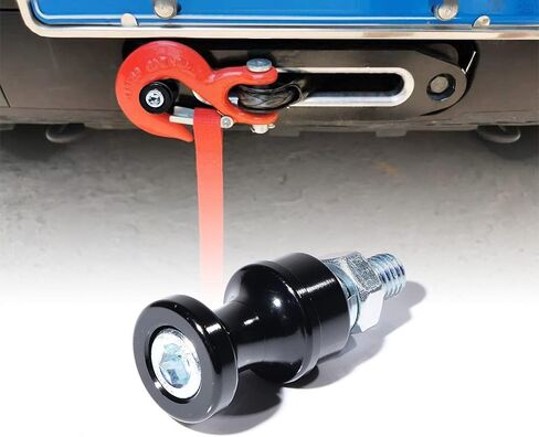 حامل خطاف Astra Depot Hawse Fairlead مقاس 10 بوصات من الصلب لخطاف الونش Epic Clevis مقاس 3/8 بوصة 1/2 بوصة، نظام تركيب ونش الاسترداد، قطعتان باللون الأسود in Kuwait