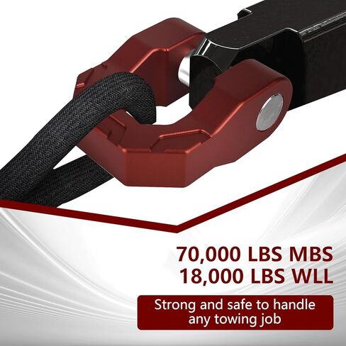 3/4’’ D Ring Shackles Red Aluminum Tow Shackles 70,000 LBS Break Strength 7/8’’ Pin Universal Use with Tow Strap Winch for Off-Road Truck ATV UTV SUV Recovery Towing 2PCS in Saudi Arabia