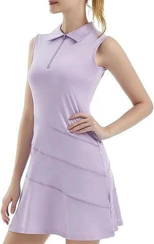 Womens Golf Tennis Dress Sleeveless Polo Workout Athletic Dresses with Pockets Sport Casual Summer Clothes in Saudi Arabia