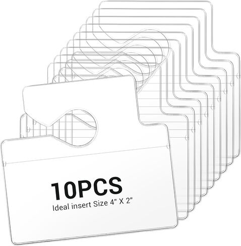 10 Pcs Horizontal Clear Parking Permit Holder Parking Pass Holder Clear Vehicle Rearview Mirror Hanging Park Lot Pass Tag Plastic Hang Tags for Car Passes Stickers Permits in Saudi Arabia