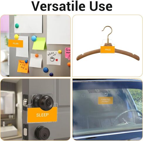 10 Pcs Horizontal Clear Parking Permit Holder Parking Pass Holder Clear Vehicle Rearview Mirror Hanging Park Lot Pass Tag Plastic Hang Tags for Car Passes Stickers Permits in Saudi Arabia