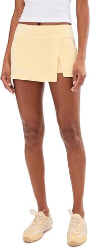 Free People Women's Hot Shot Mini Skort, Sunlit Yellow, Medium in Saudi Arabia
