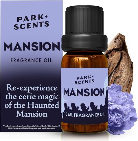 Park Scents Mansion Fragrance Oil – Theme Park Scented Essential Oils for Diffusers with Peony, Violet, Plum, Leather, Aged Wood, Amber, Musk, Vanilla – Made in USA, Home Aromatherapy Gifts (10ml) in Saudi Arabia