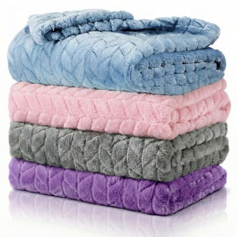 Frienda 4 Pcs Baby Fuzzy Blanket Fluffy Baby Blanket for Boys Girls Soft Warm Infant Newborn Toddler Receiving Nursery Bed Supplies, 32 x 24 Inch(Pink Color) in Saudi Arabia