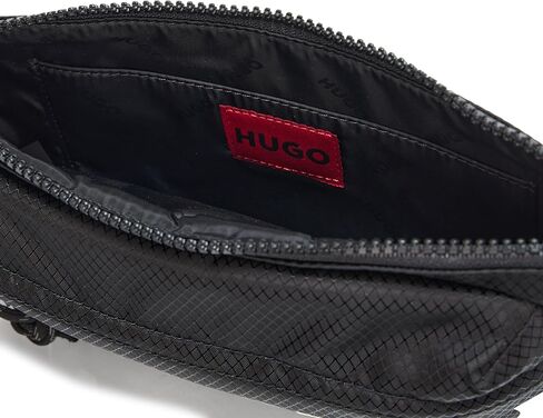 HUGO، حقيبة حزام Shaun Big Logo، أسود سمك السلور، مقاس واحد in Saudi Arabia