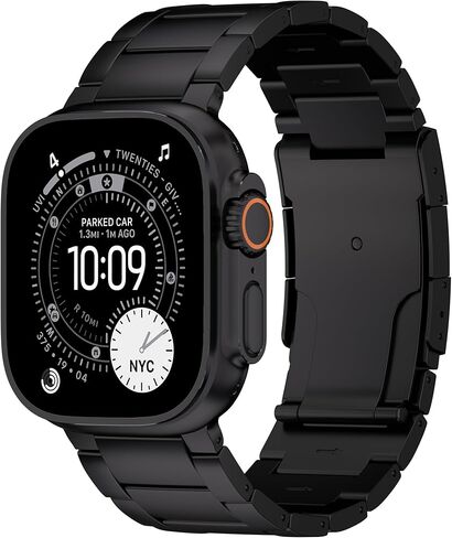 Ultra 2 Titanium Band with Magnet Buckle and DLC (Diamond Like Carbon) Compatible with Apple Watch Ultra 2 and Ultra 1 49mm Titanium Bracelet in Kuwait