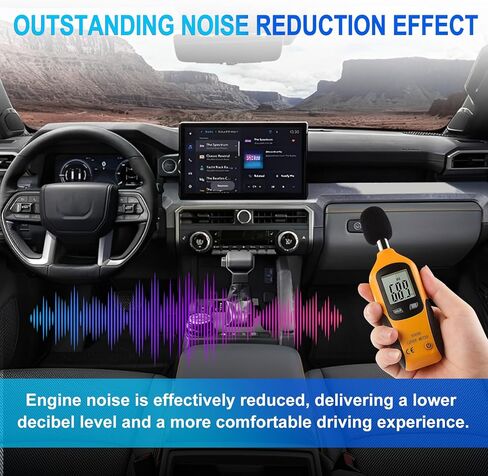 حصيرة عزل غطاء محرك السيارة متوافقة مع 2024-2025 Toyota Tacoma & 2025 4Runner Accessories عازلة للصوت عازلة للصوت وسادة غطاء المحرك استبدال حصيرة تخفي الصوت لملحقات Tacoma & 4Runner in Kuwait