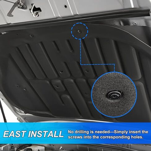 حصيرة عزل غطاء محرك السيارة متوافقة مع 2024-2025 Toyota Tacoma & 2025 4Runner Accessories عازلة للصوت عازلة للصوت وسادة غطاء المحرك استبدال حصيرة تخفي الصوت لملحقات Tacoma & 4Runner in Kuwait