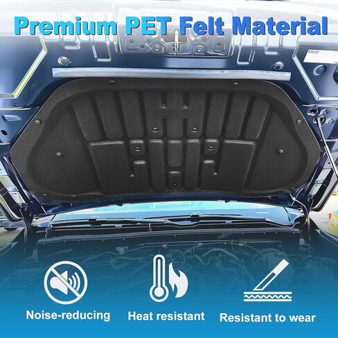 حصيرة عزل غطاء محرك السيارة متوافقة مع 2024-2025 Toyota Tacoma & 2025 4Runner Accessories عازلة للصوت عازلة للصوت وسادة غطاء المحرك استبدال حصيرة تخفي الصوت لملحقات Tacoma & 4Runner in Kuwait