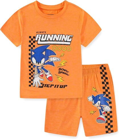 SEGA Sonic the Hedgehog Boys Short Sleeve T-Shirt and Short Set for Toddler and Big Kids in Saudi Arabia