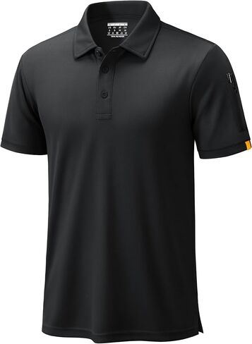 TACVASEN Men's Polo Shirt Short Sleeve Quick Dry Tactical Shirts Performance Athletic Golf Polos Casual Collared T-Shirts in Saudi Arabia